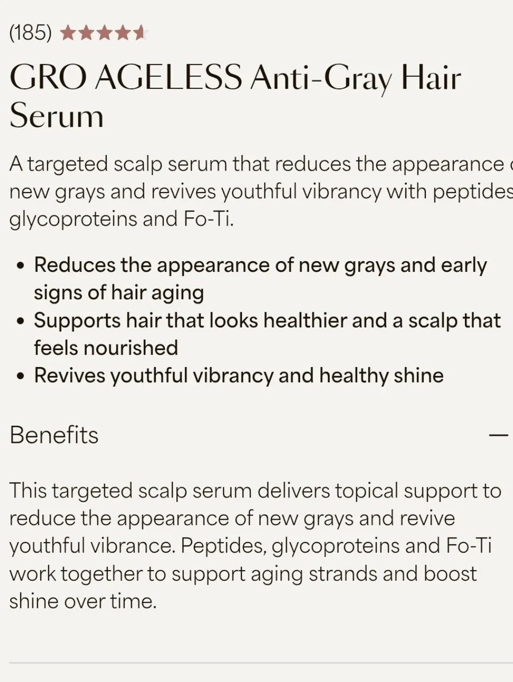 Vegamour gro ageless